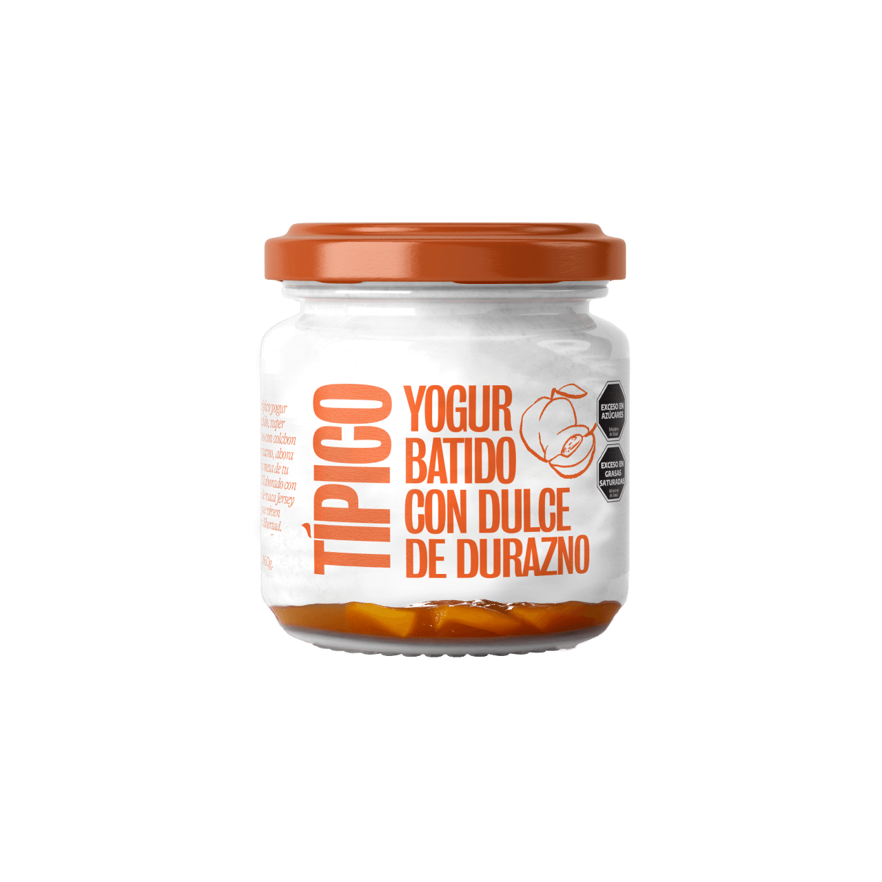 Típico Yogur Batido con Dulce de Durazno