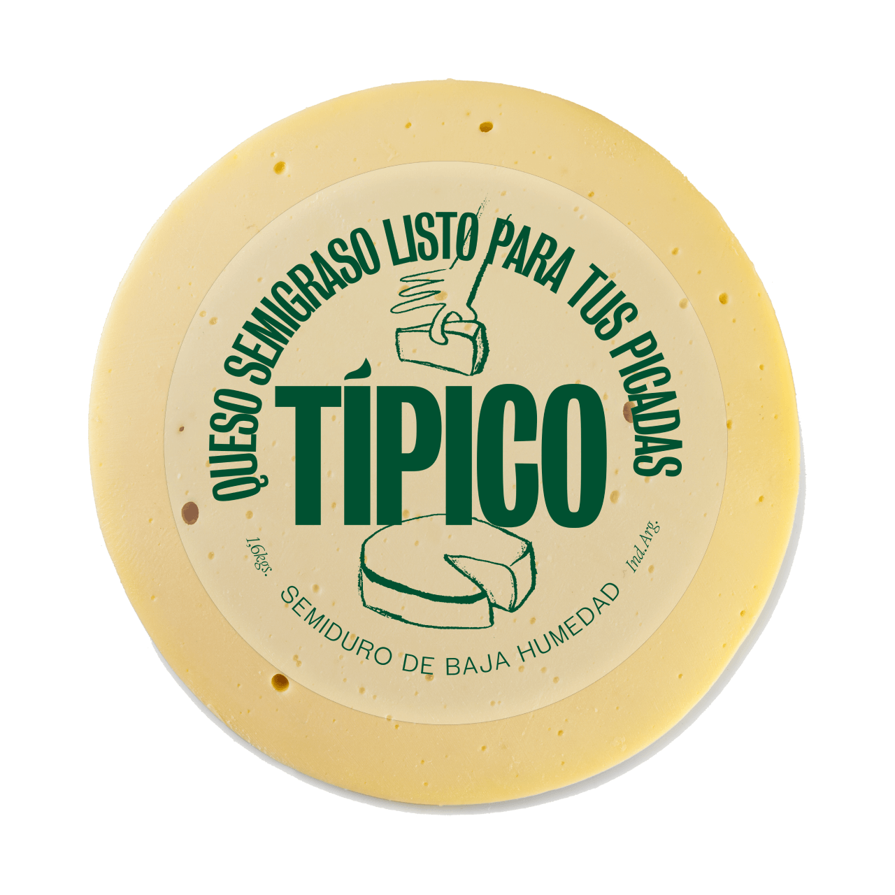 Típico Queso Semigraso Listo para tus Picadas